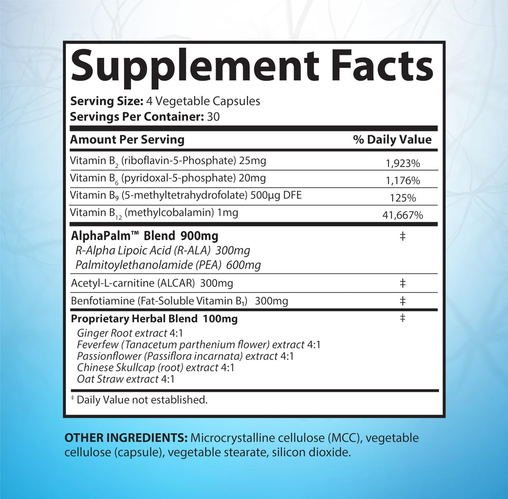 SciatiEase pea-ingredient-blend highlights natural components for nerve comfort.