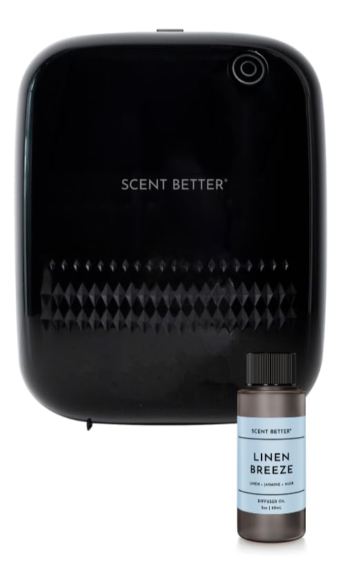 Scent Better Pro diffuser front view shows sleek black design ideal for modern spaces.