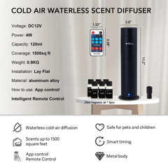 Scent Collection Waterless Nebulizing Diffuser closeup showing powerful, consistent aroma without heat.