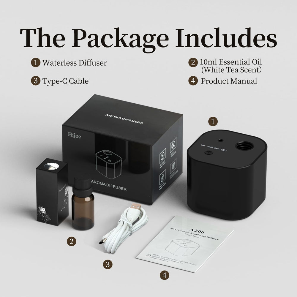 Product packaging with diffuser and oil