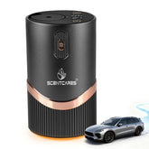 Scentcares Sentiment Diffuser with cylindrical LED glow for cozy bedrooms.