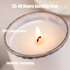 Close-up of lead-free cotton wick in candle