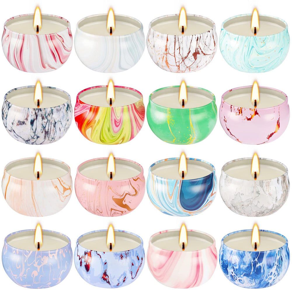 Assorted aromatherapy candles for home spa and bath