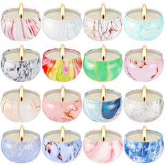 Assorted aromatherapy candles for home spa and bath