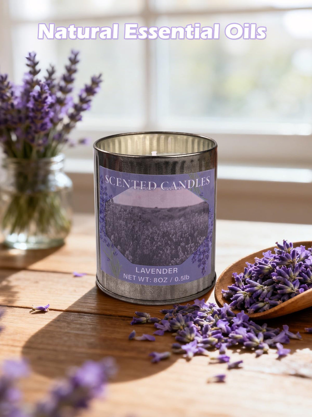 Jasmine scented candle in a 32oz soy wax jar