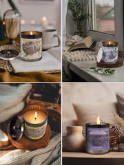 All four 32oz soy candles in decorative tin jars