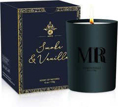 Scented candle gift set for men – Smoke & Vanilla in a 6-ounce jar