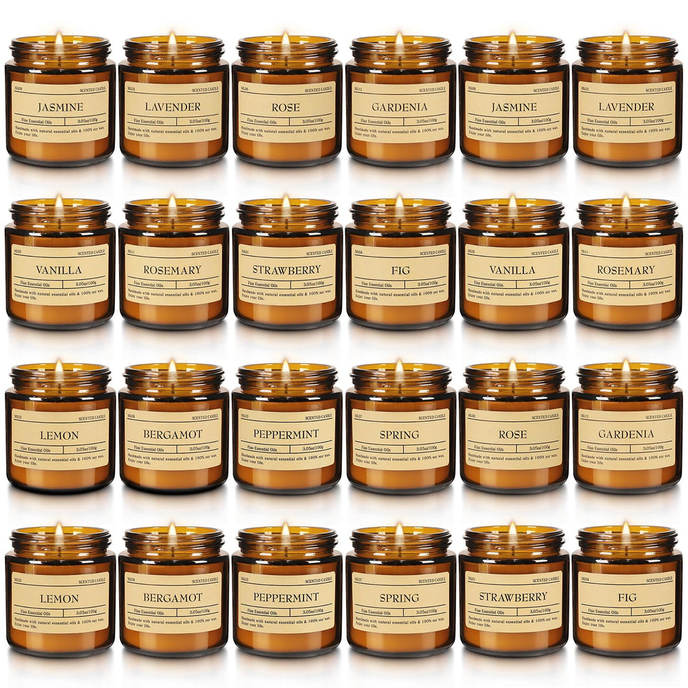 Lemon-scented candle from the 24-pack set