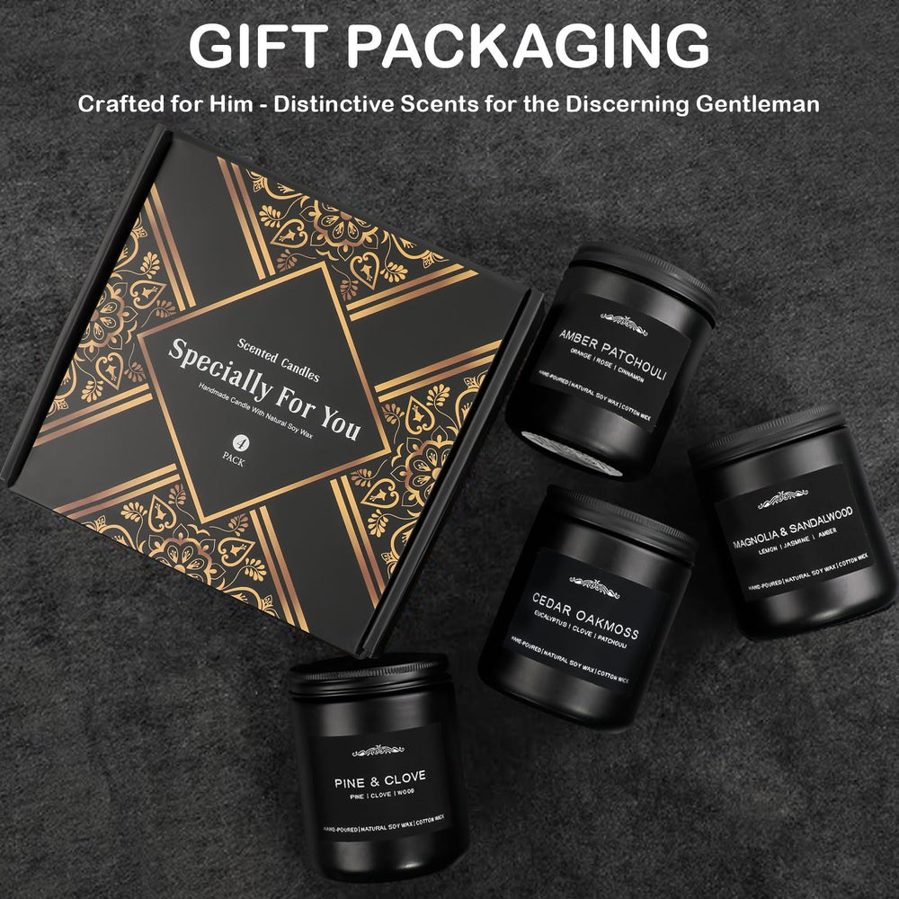 Patchouli scented candle in black jar