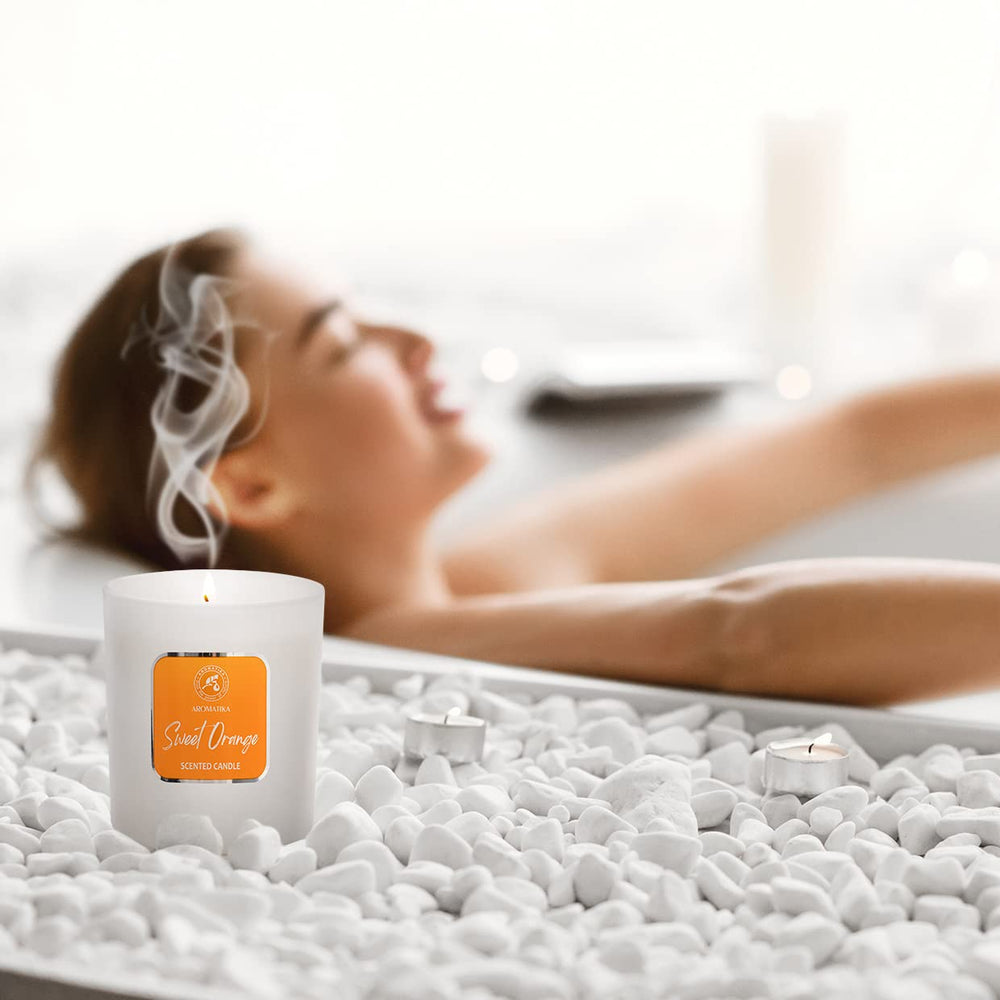 Visual of slow burn in Scented Candle Sweet Orange