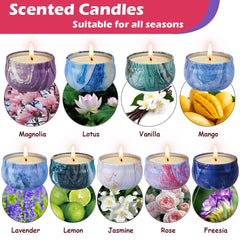 Vanilla scented candle tin