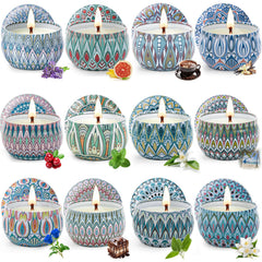 12-pack scented candle gift set exterior box