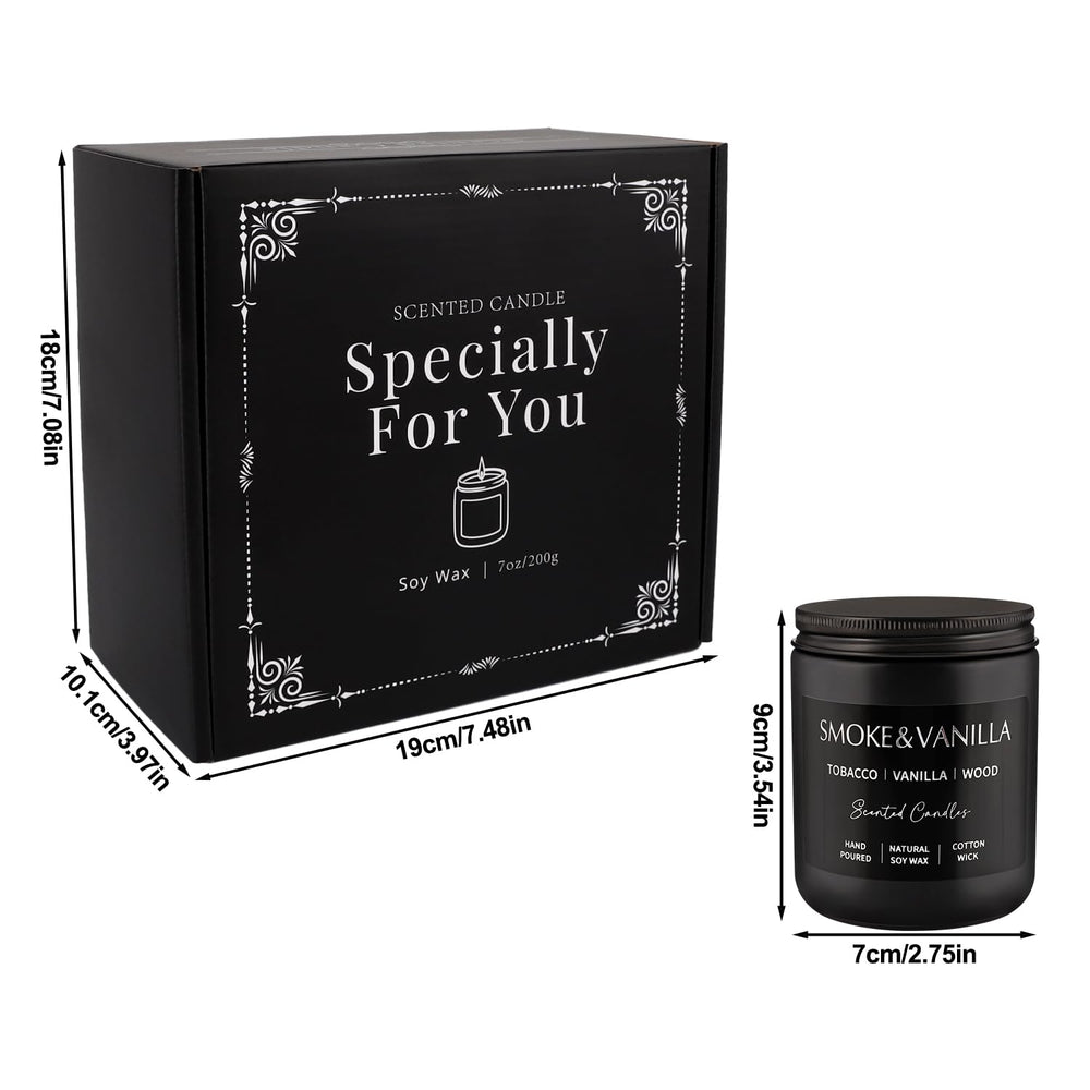 Wooden lid and gift-ready presentation of the Scented Candles Gift Set