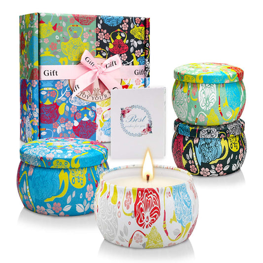 Gardenia-scented candle in a travel tin
