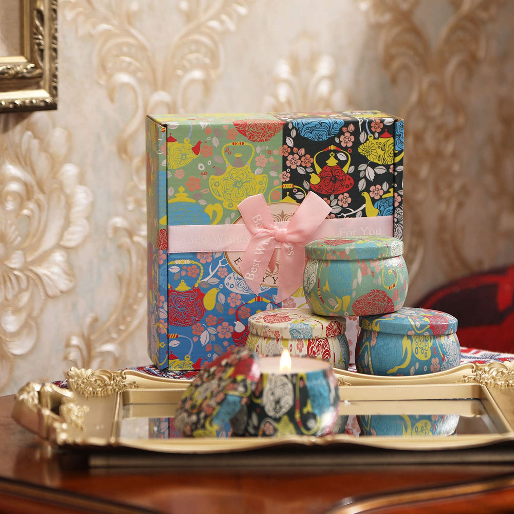 Lavender-scented candle in a travel tin