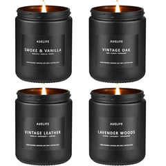 Oak and smoke scented candles for masculinity