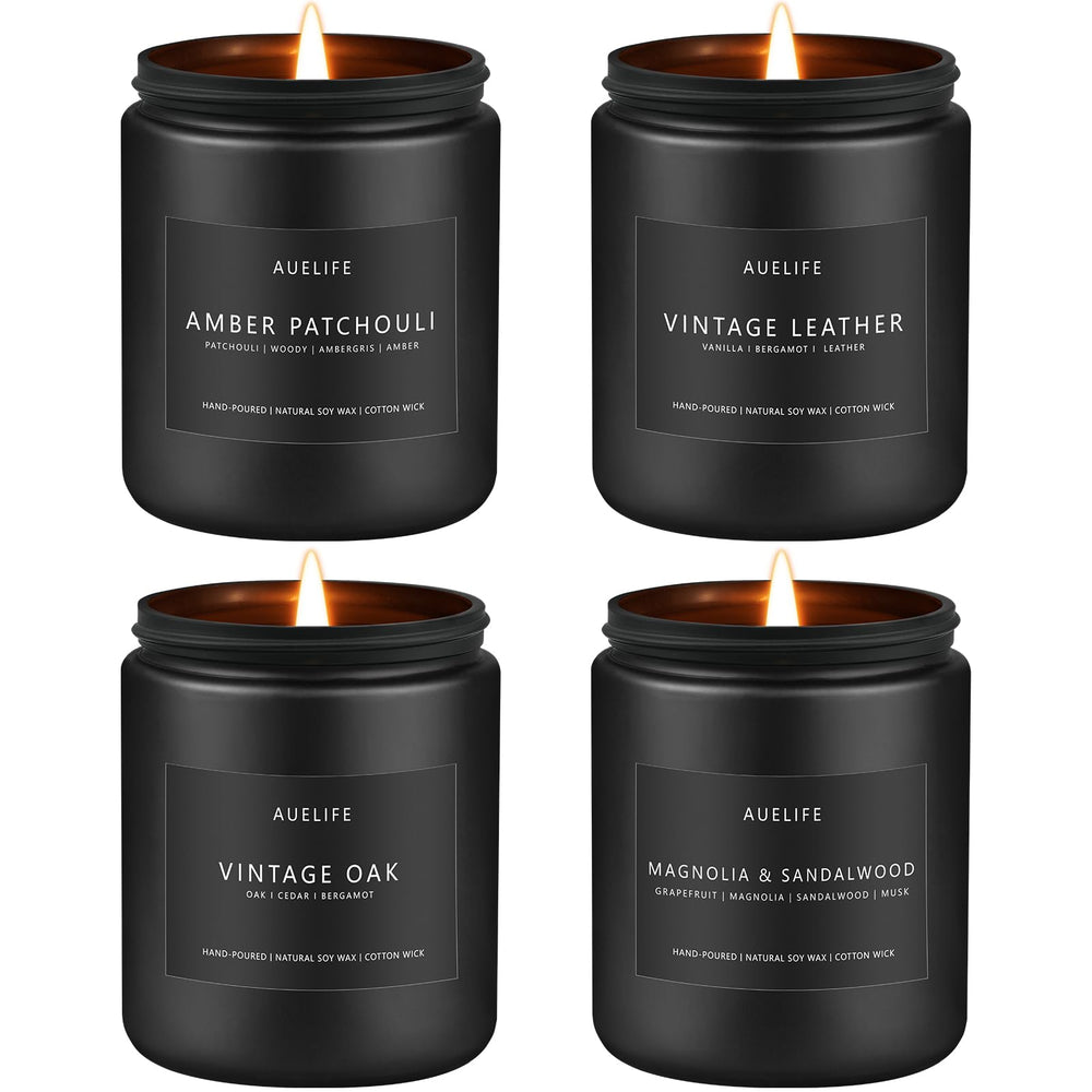 Leather-scented candle for men