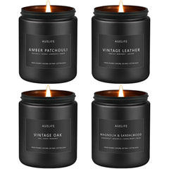 Leather-scented candle for men