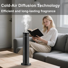 SCENTEER diffuser in a home or office setup (black)