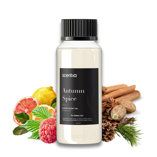 Scentia Autumn Spice essential oil blend bottle 120ml