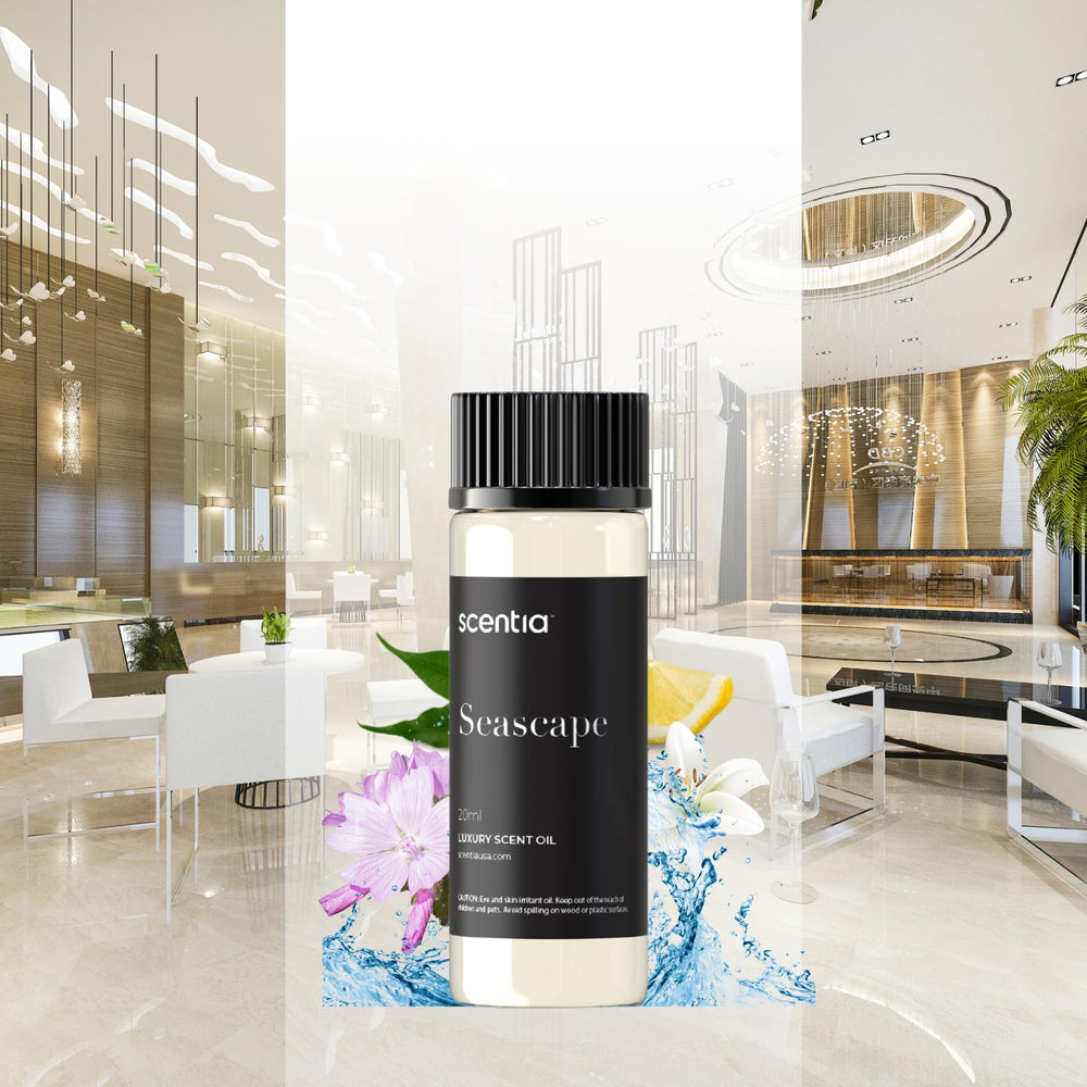 Side view of Scentia Escapade diffuser oil bottle