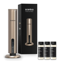 Scentia Max diffuser in gold finish – front view
