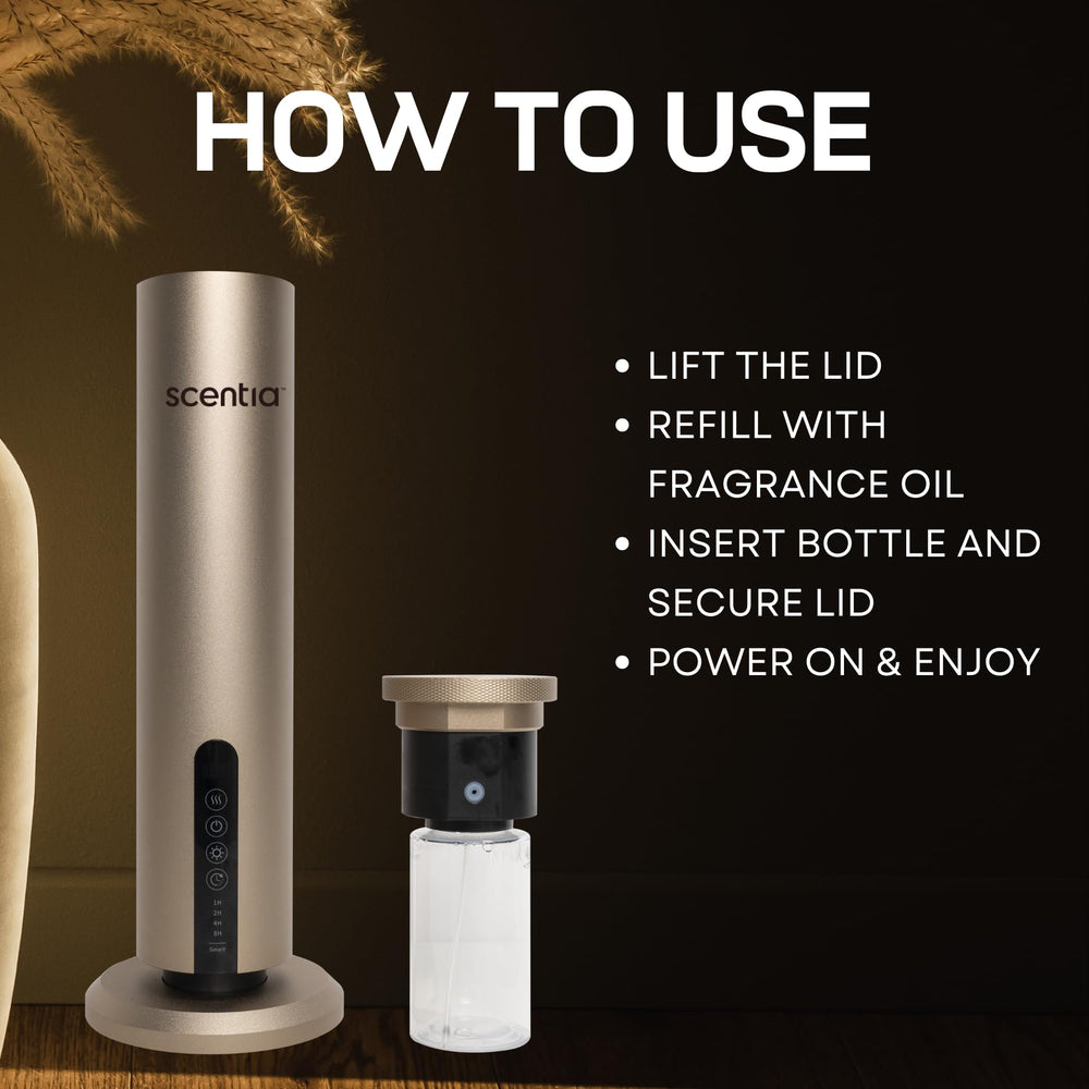 120ml fragrance oil bottle included with the diffuser