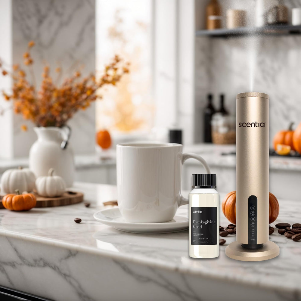Close-up of cinnamon, clove, vanilla and coconut notes in Thanksgiving blend