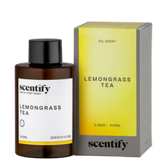 Scentify Lemongrass aroma oil refill bottle and packaging