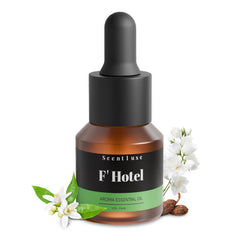 Scentluxe F'Hotel bottle pour – premium aroma release for diffusers.