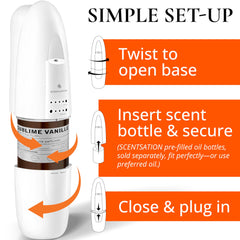 Side profile of SCENTSATION plug-in diffuser in white