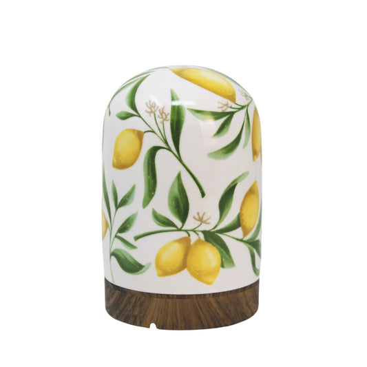 Scentsationals Lemon Drop diffuser closeup showing calming mist for relaxation