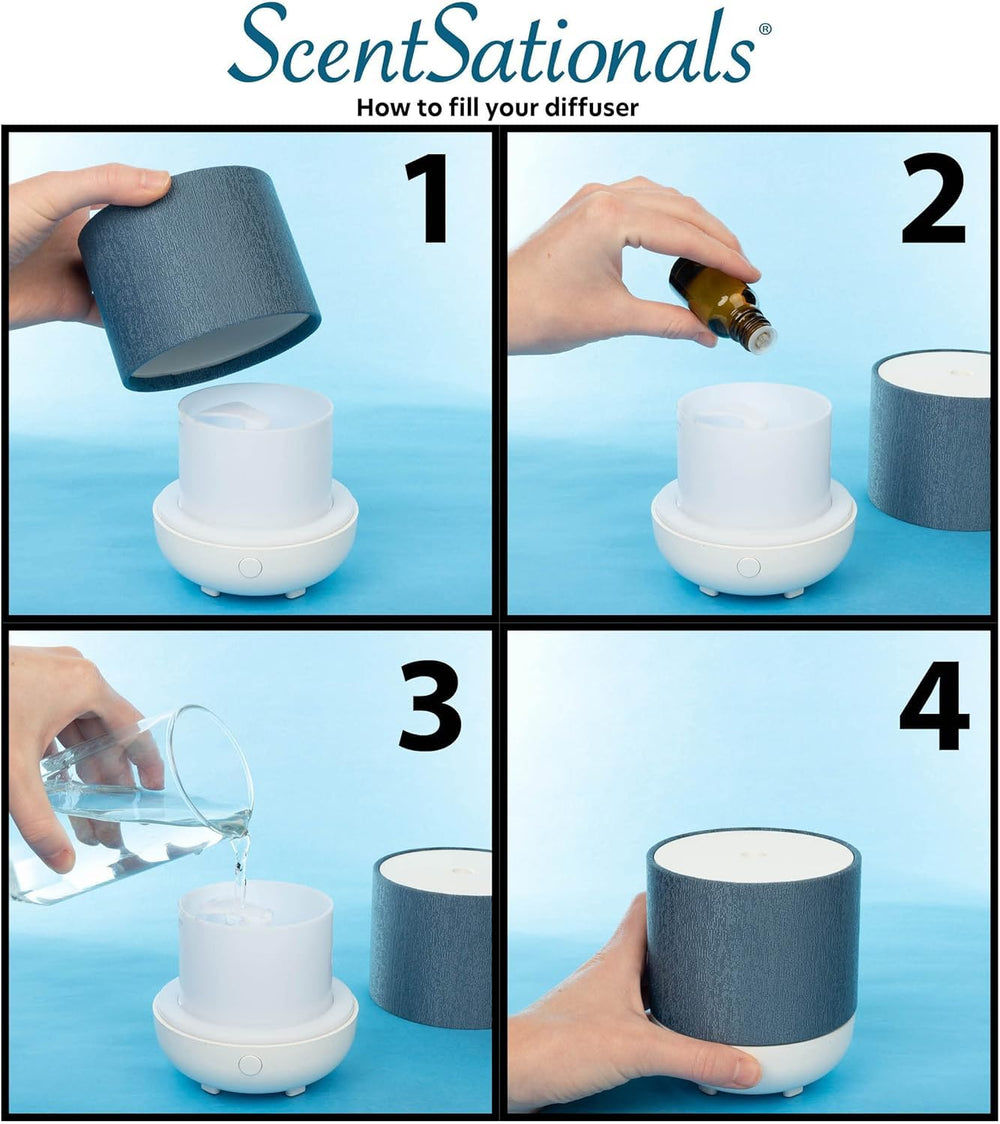 ScentSationals Sentiments diffuser ultrasonic-humidifier cool-mist helps maintain comfort in a dry room.