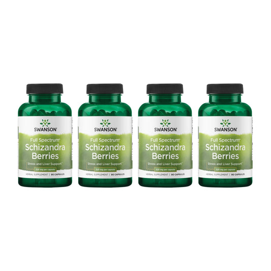Swanson Full Spectrum Schizandra Berries 90 capsules 525 mg each, 4 pack