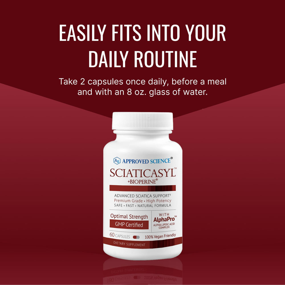 Illustration of daily use of Sciaticasyl capsules