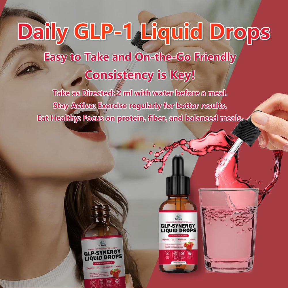 Pouring GLP-1 Drops into a glass of water