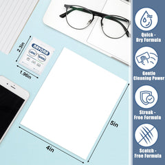 Scratch-free glasses cleaning wipes