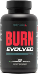 Sculpt Nation Burn capsules with bottle showing daytime fat burning support.