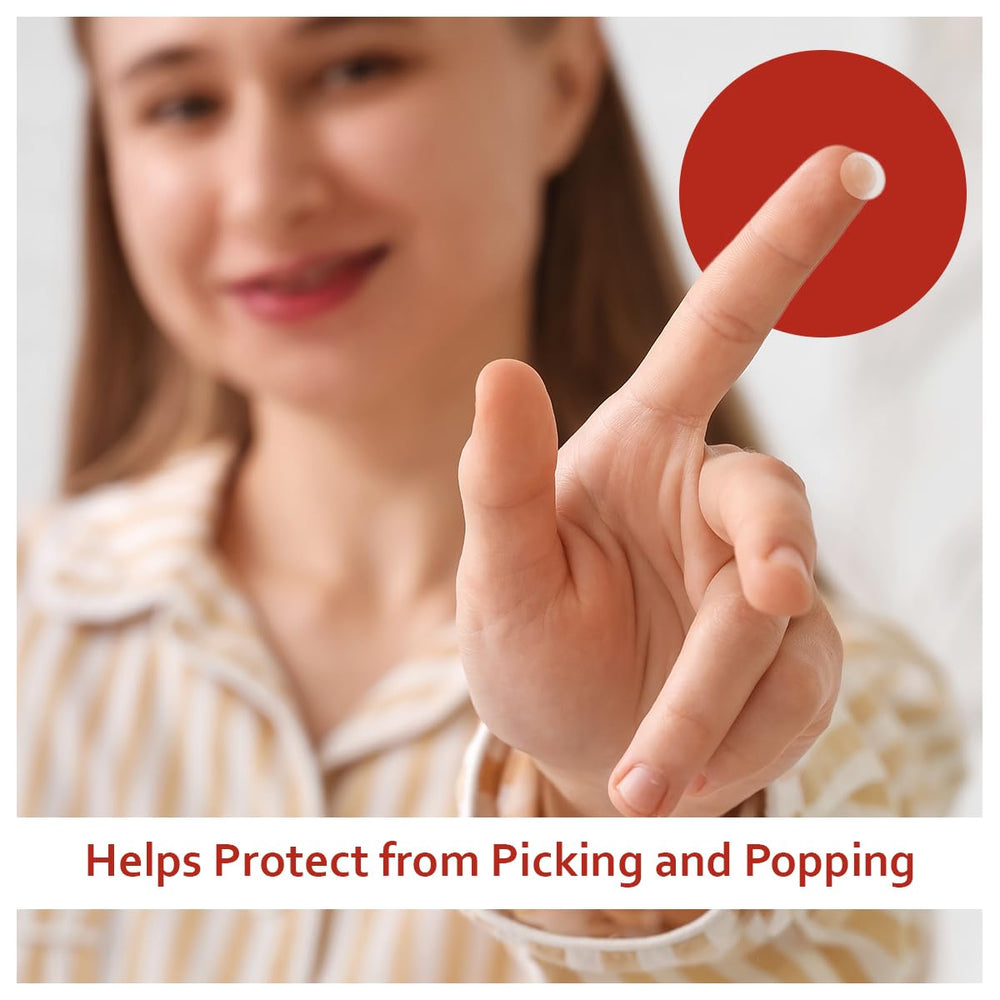 SDA Laboratories Magic Pimple Patch on body and face, thin and transparent.