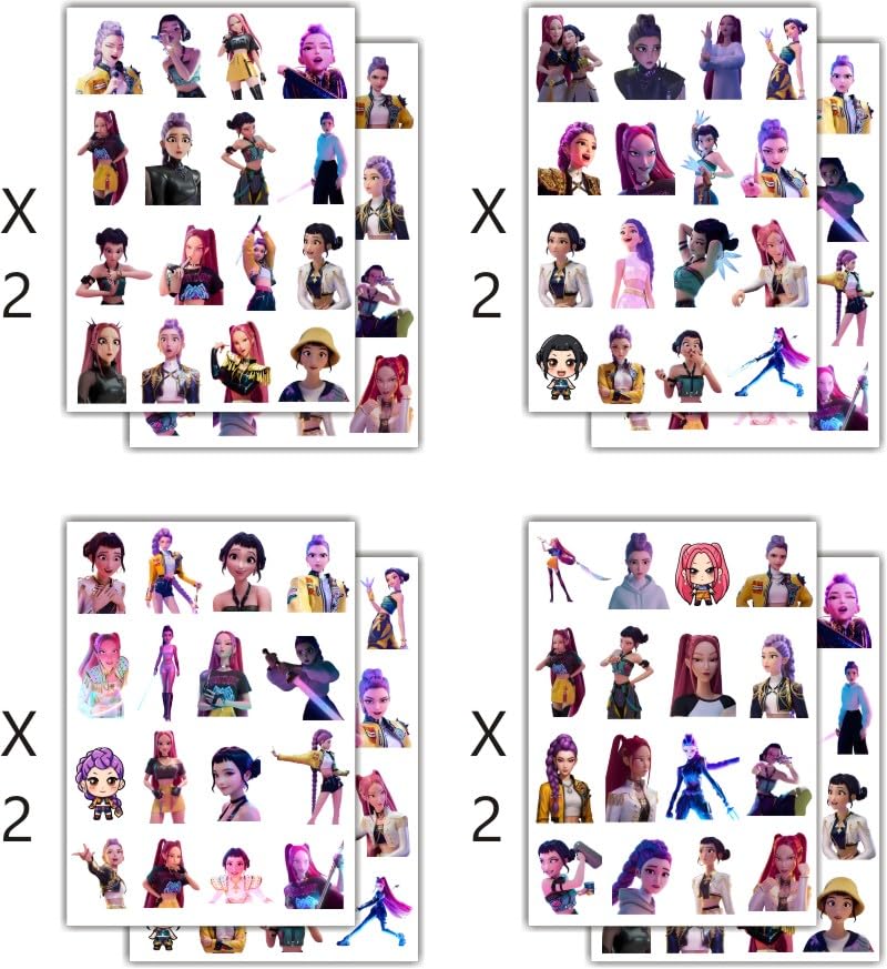 SDONY Demon tattoos sheet 2 adds colorful patterns ideal for games and rewards.