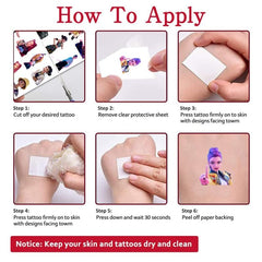 SDONY Demon tattoos sheet 5 is easy to apply and remove with water.