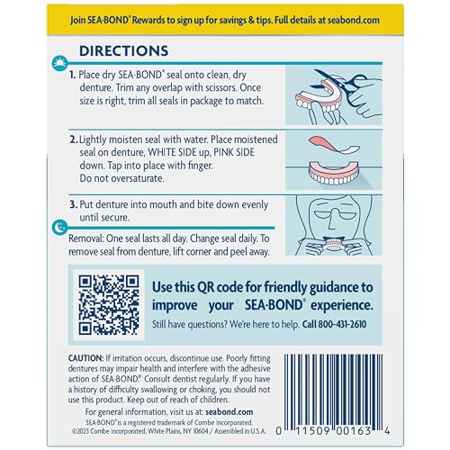 Sea Bond Secure Denture Adhesive Seals Original Lowers package side view