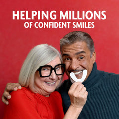 Denture wearers enjoying secure, mess-free hold with Sea Bond