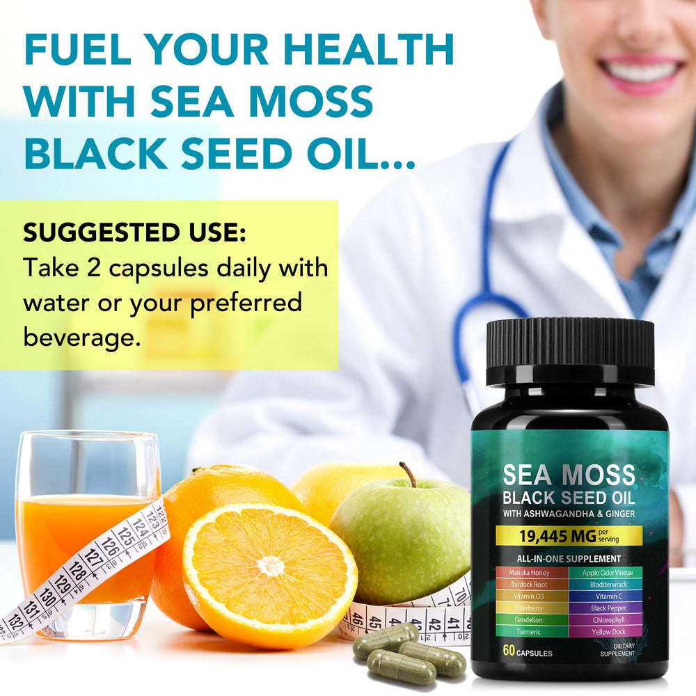 Ashwagandha and Ginger imagery on packaging