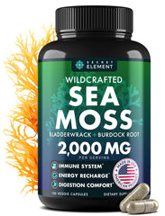 Sea Moss Capsules bottle featuring Irish Sea Moss blend