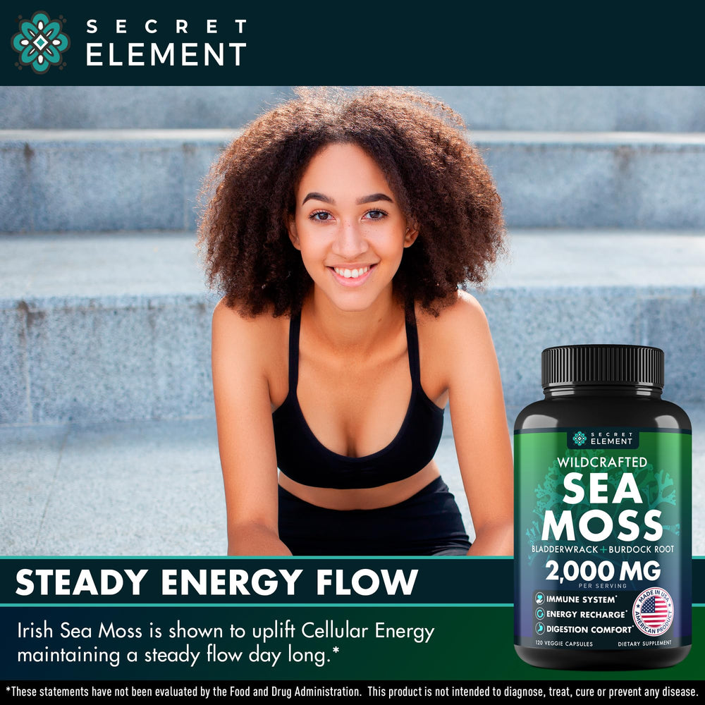 Muira Puama root and sea moss ingredients arrangement