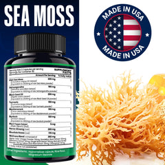 Ashwagandha imagery with Sea Moss Capsules