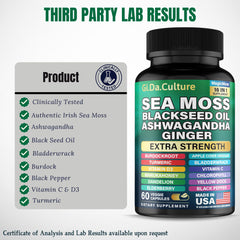Sea moss capsules suitable for men and women