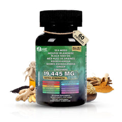 Sea Moss Capsules Ginger bottle with 60 capsules