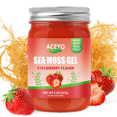 8 oz Strawberry flavor sea moss gel